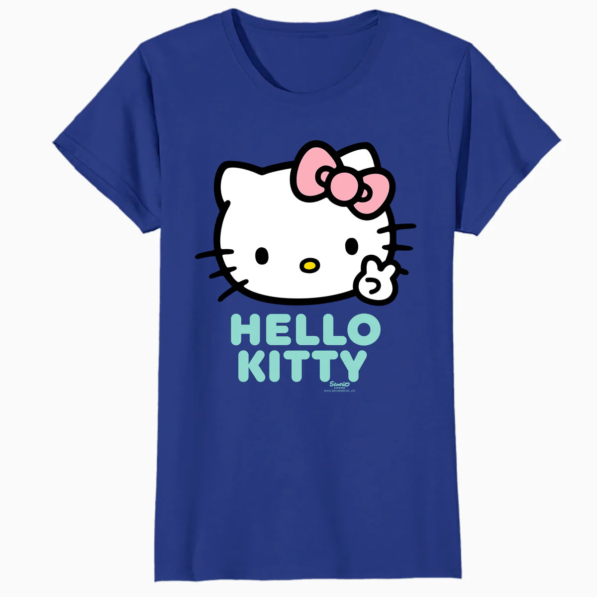 Hello Kitty Peace Love XOXO Sweet Friendship Pose Classic Official Women's SKINNY FIT T-Shirt