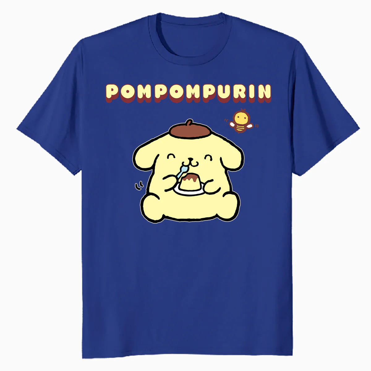 Hello Kitty Pompompurin Pose Sweet Yummy Food Classic Logo Official Men's T-Shirt