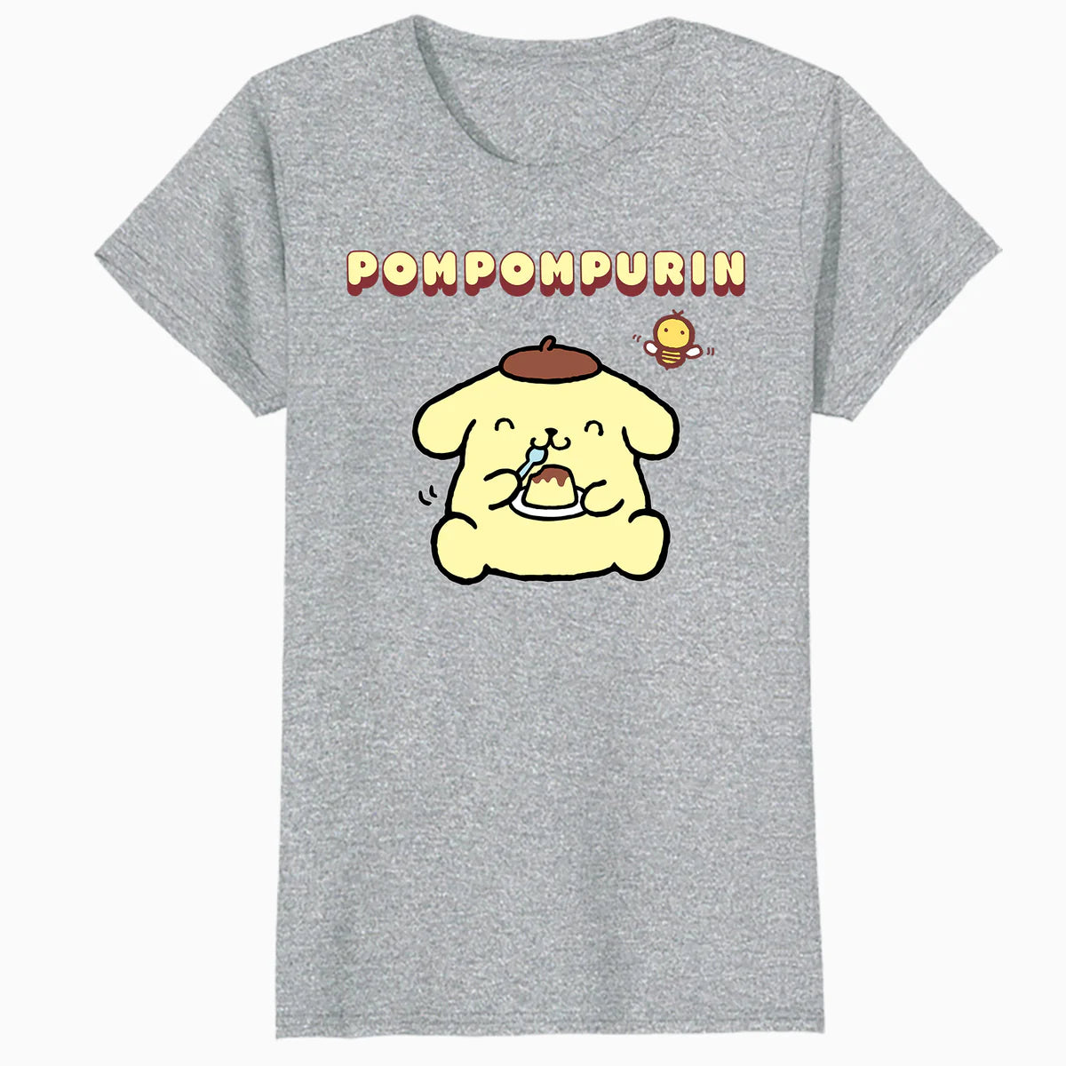 Hello Kitty Pompompurin Pose Sweet Yummy Food Classic Logo Official Women's T-Shirt