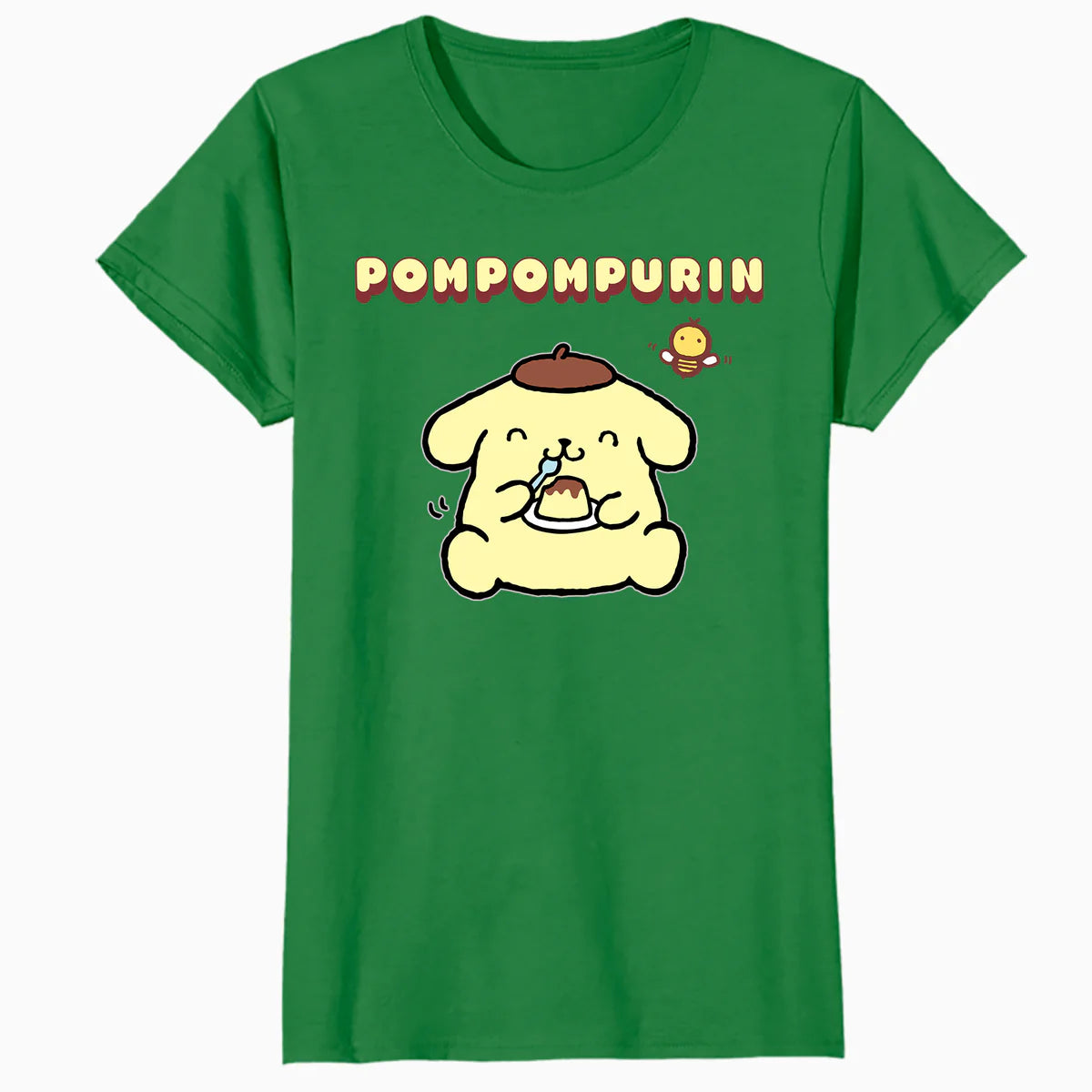 Hello Kitty Pompompurin Pose Sweet Yummy Food Classic Logo Official Women's T-Shirt
