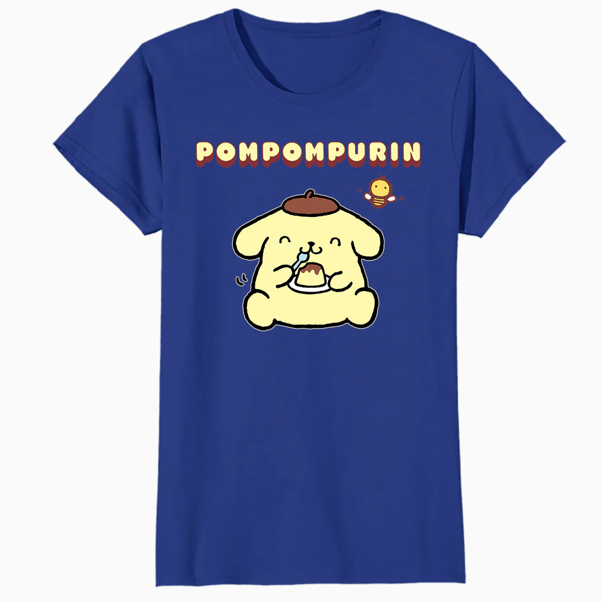 Hello Kitty Pompompurin Pose Sweet Yummy Food Classic Logo Official Women's T-Shirt
