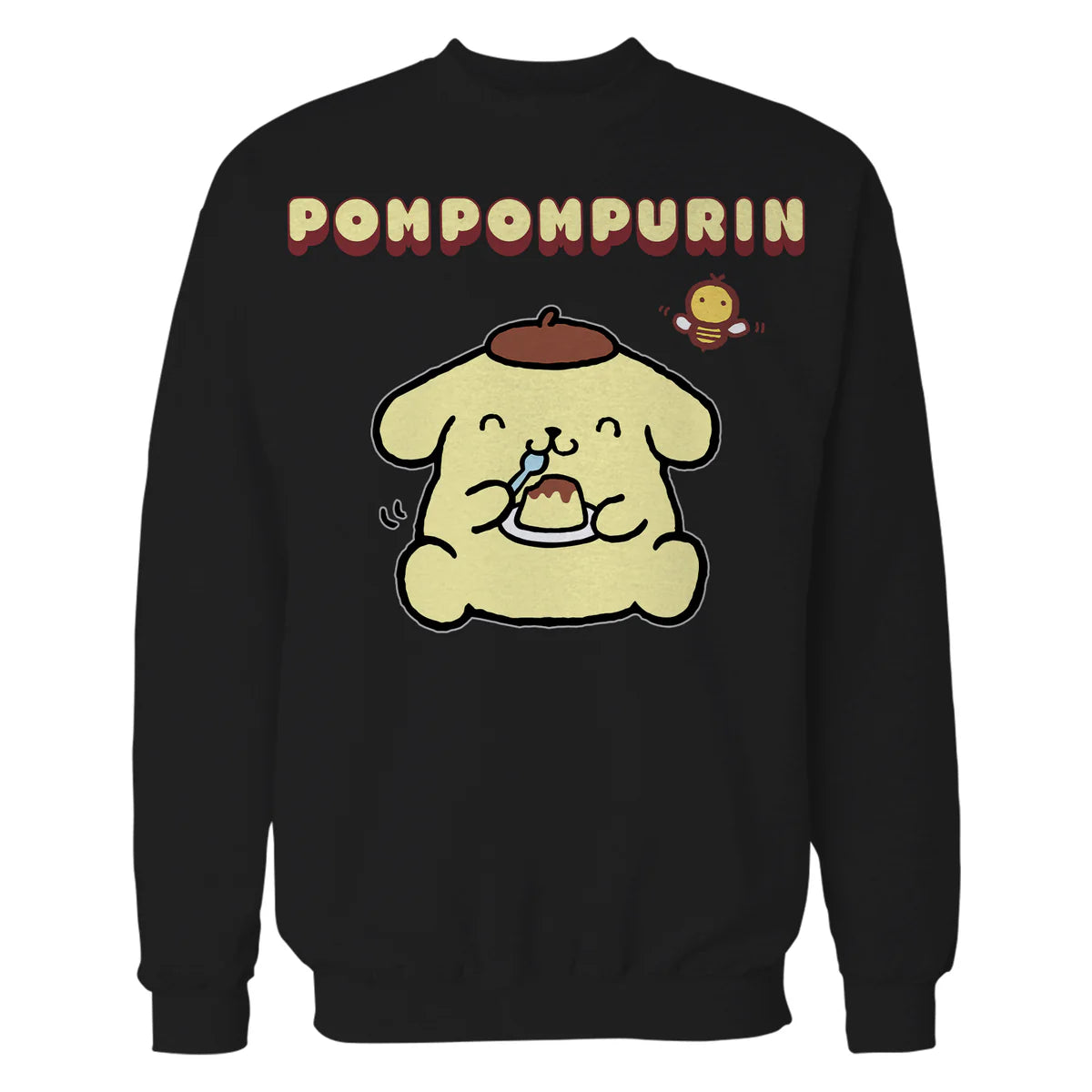 Hello Kitty Pompompurin Pose Sweet Yummy Food Classic Logo Official Sweatshirt