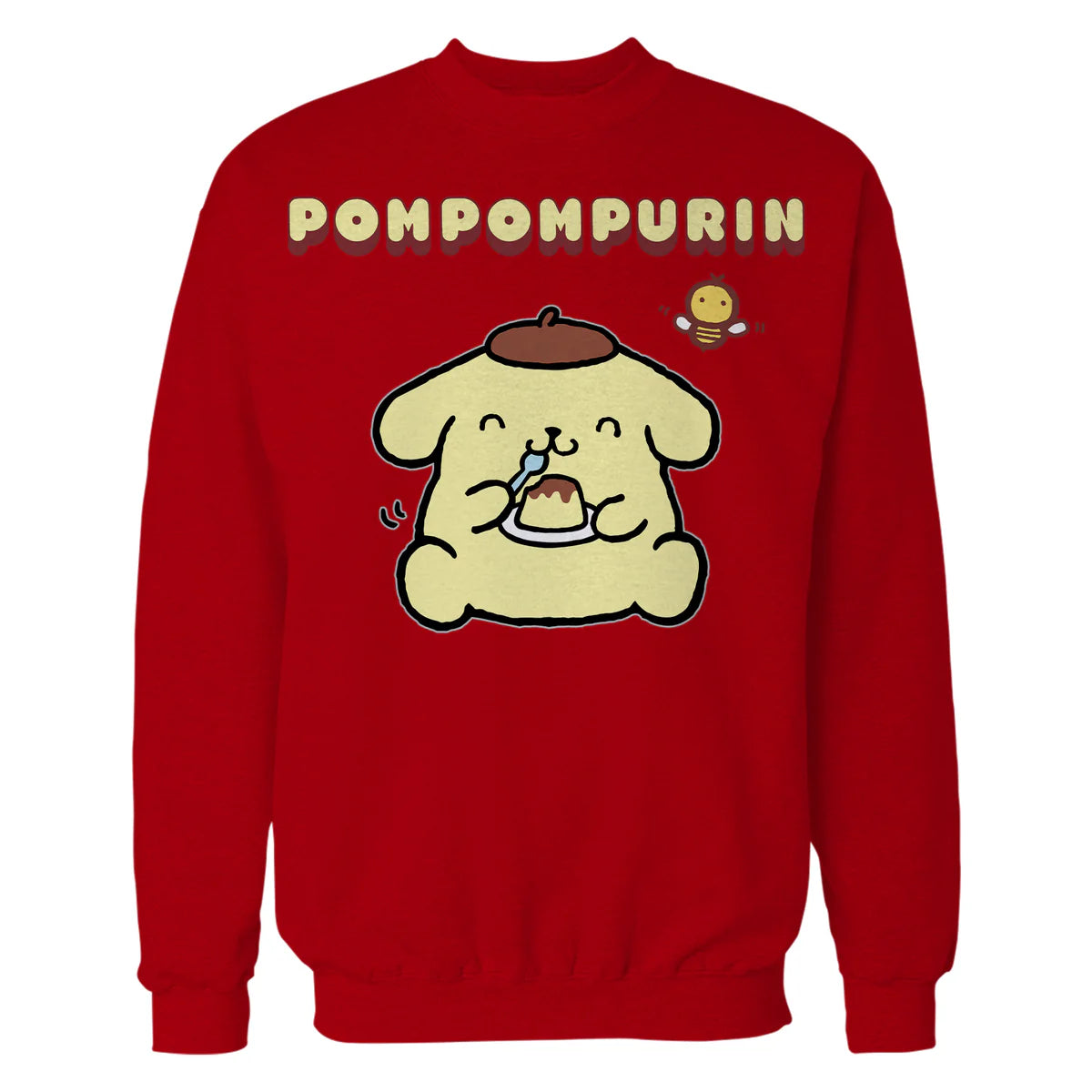 Hello Kitty Pompompurin Pose Sweet Yummy Food Classic Logo Official Sweatshirt