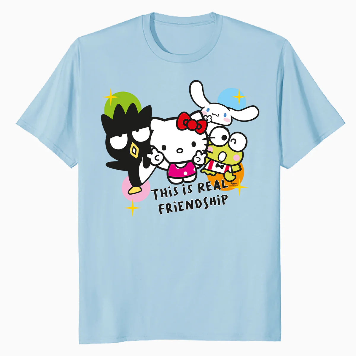 Hello Kitty Real Friendship Peace Love Sweet Team Classic Official Men's T-Shirt