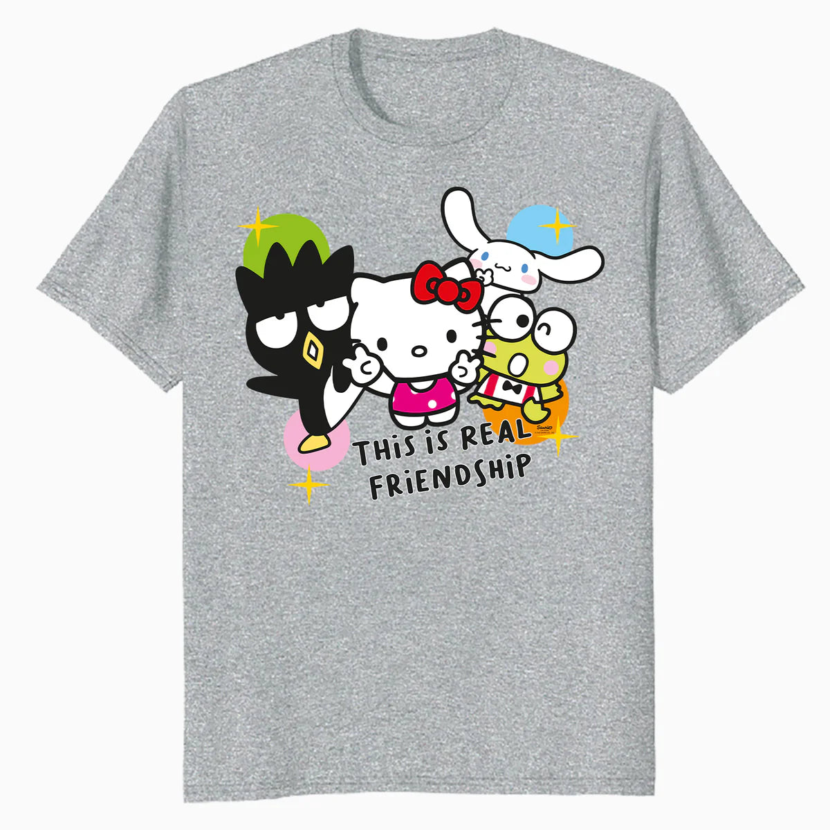 Hello Kitty Real Friendship Peace Love Sweet Team Classic Official Men's T-Shirt