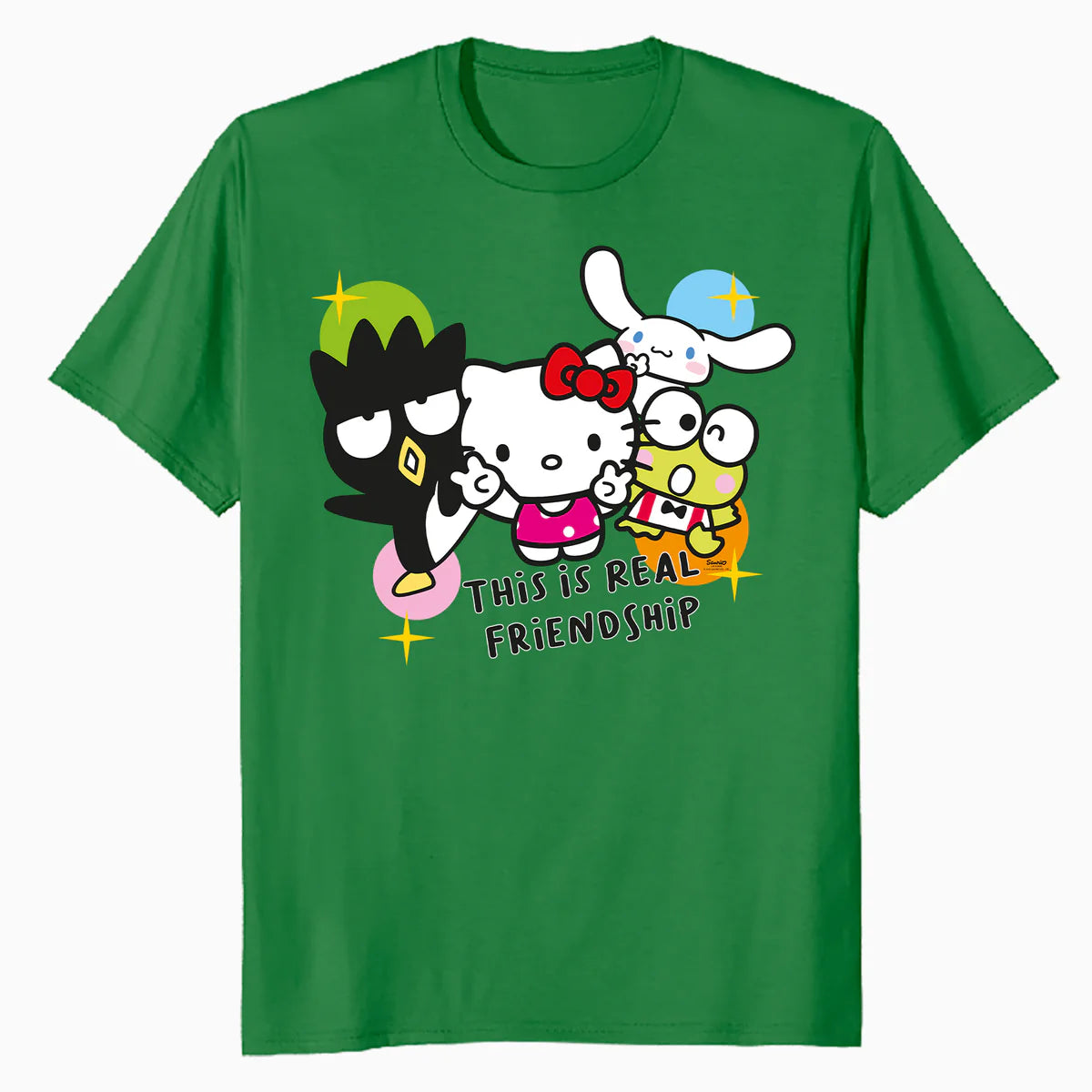 Hello Kitty Real Friendship Peace Love Sweet Team Classic Official Men's T-Shirt