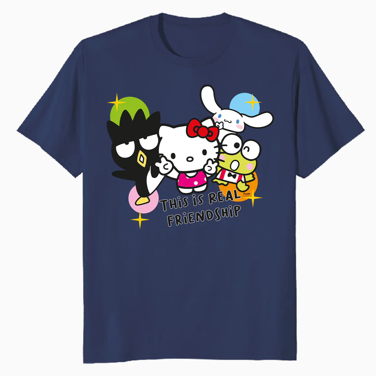 Hello Kitty Real Friendship Peace Love Sweet Team Classic Official Men's T-Shirt