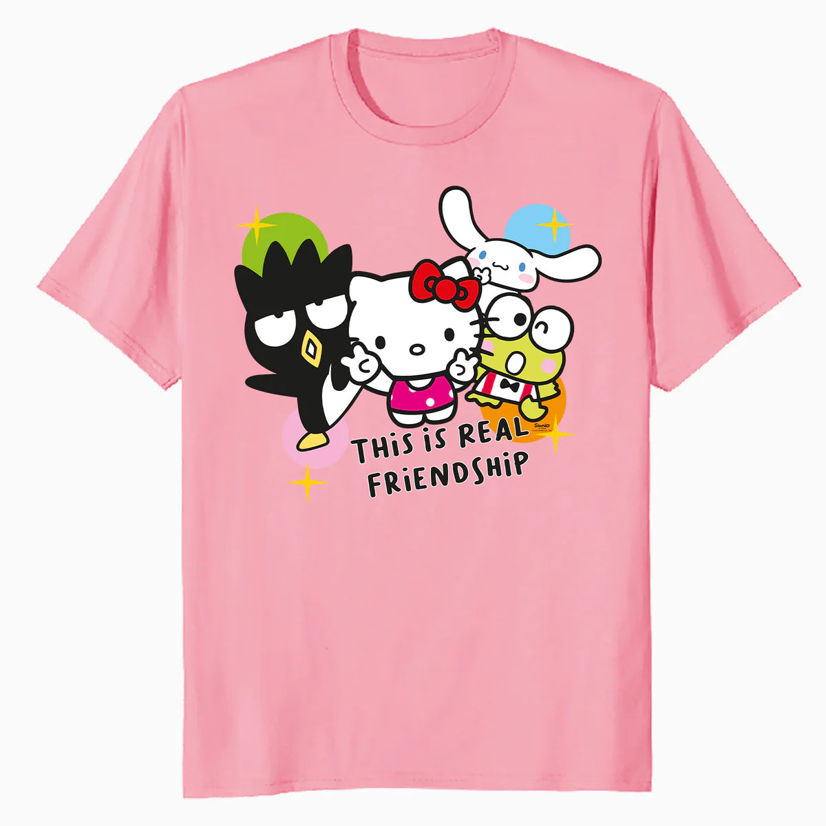 Hello Kitty Real Friendship Peace Love Sweet Team Classic Official Men's T-Shirt