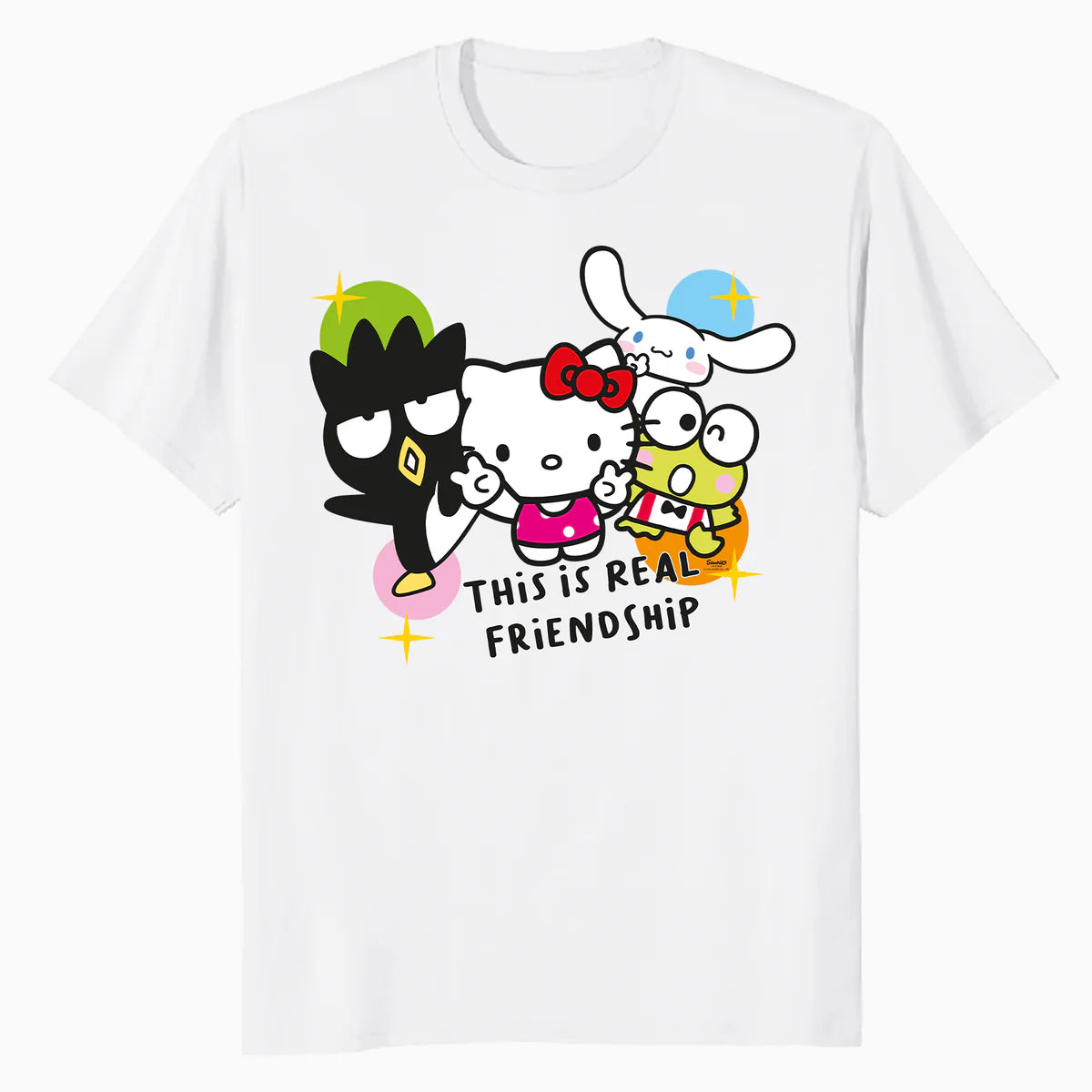 Hello Kitty Real Friendship Peace Love Sweet Team Classic Official Men's T-Shirt