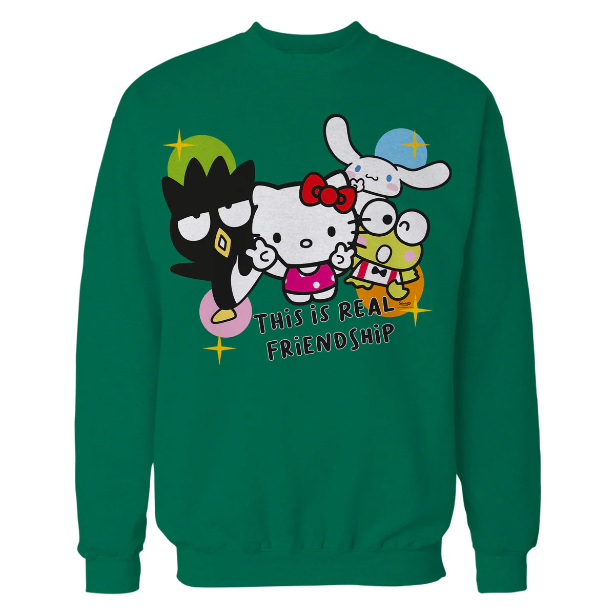 Hello Kitty Real Friendship Peace Love Sweet Team Classic Official Sweatshirt