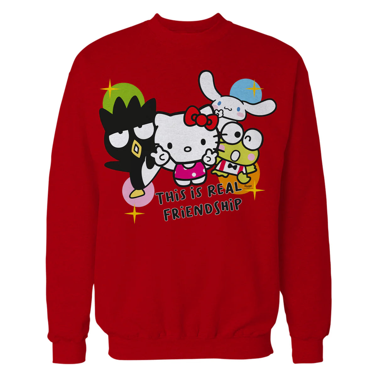 Hello Kitty Real Friendship Peace Love Sweet Team Classic Official Sweatshirt