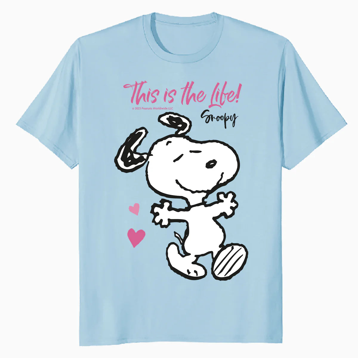 Peanuts Snoopy Spring Summer Vibe Fun Hearts Friends Classic Official Men's T-Shirt
