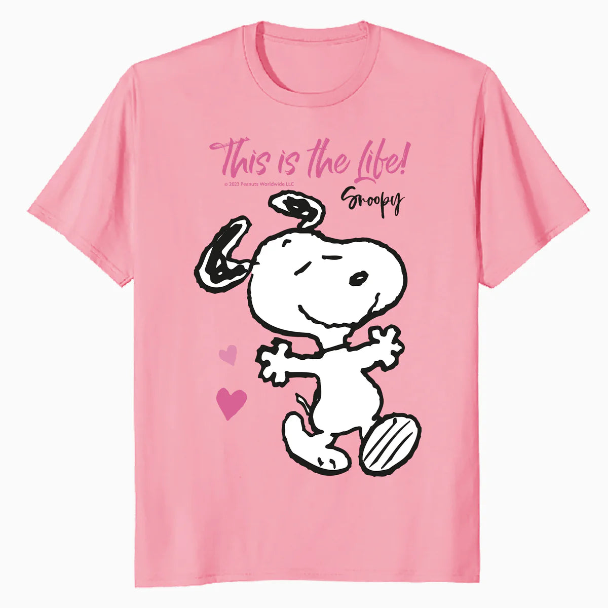 Peanuts Snoopy Spring Summer Vibe Fun Hearts Friends Classic Official Men's T-Shirt