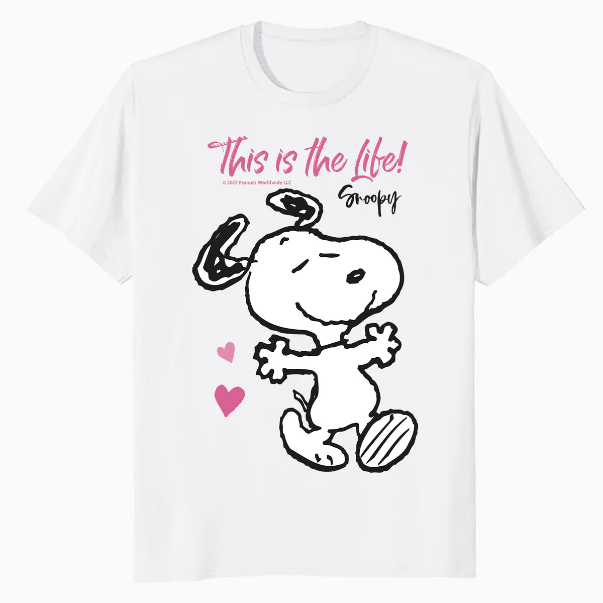 Peanuts Snoopy Spring Summer Vibe Fun Hearts Friends Classic Official Men's T-Shirt