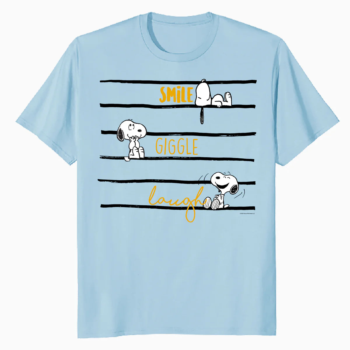 Peanuts Snoopy Woodstock Smile Giggle Laugh Fun Lol Classic Official Men's T-Shirt