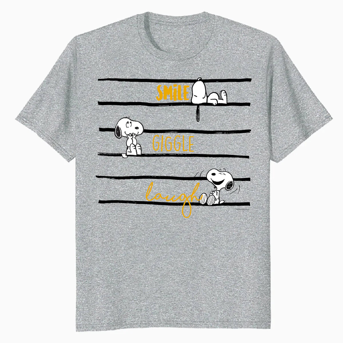 Peanuts Snoopy Woodstock Smile Giggle Laugh Fun Lol Classic Official Men's T-Shirt