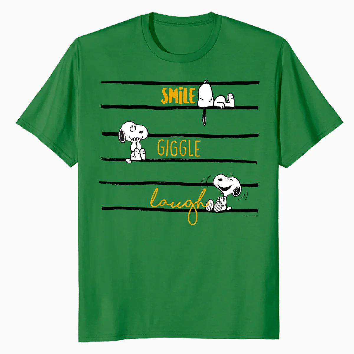 Peanuts Snoopy Woodstock Smile Giggle Laugh Fun Lol Classic Official Men's T-Shirt