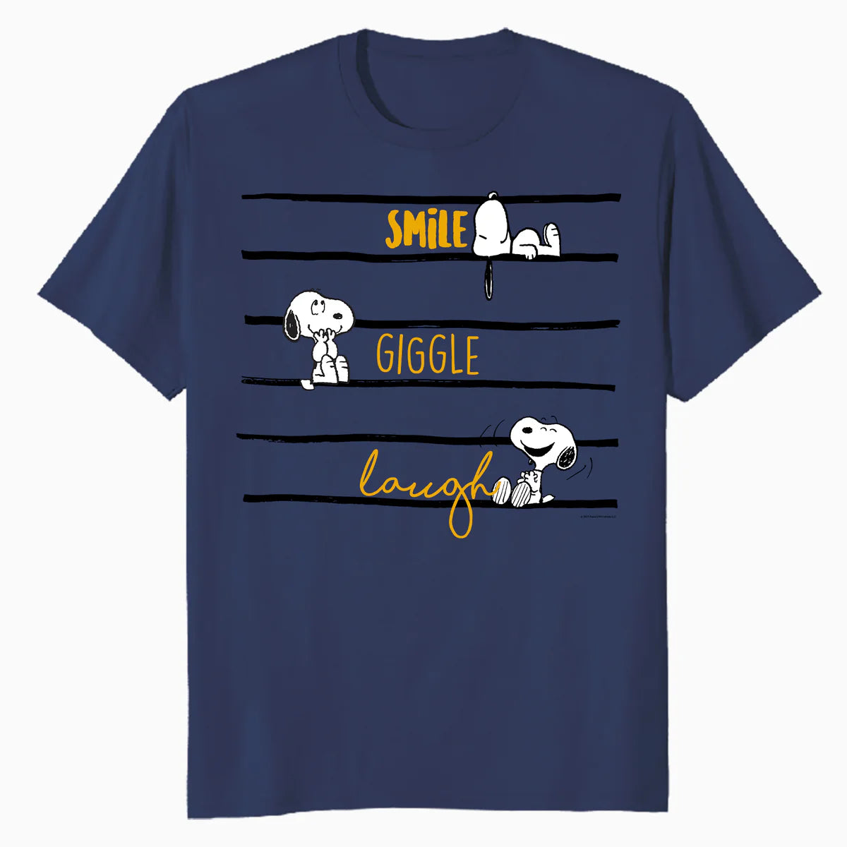 Peanuts Snoopy Woodstock Smile Giggle Laugh Fun Lol Classic Official Men's T-Shirt