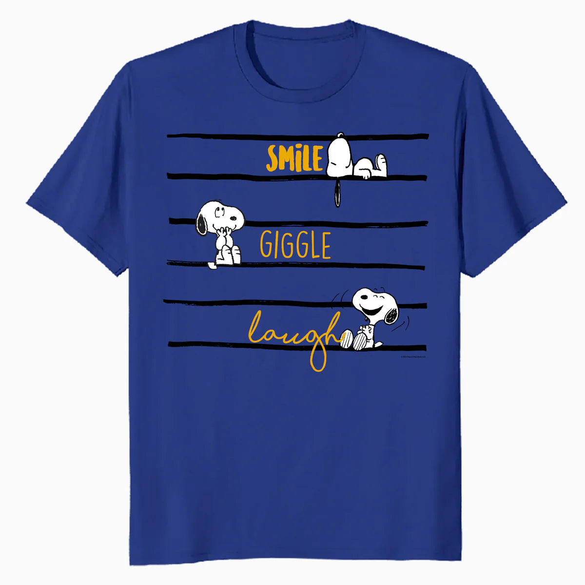 Peanuts Snoopy Woodstock Smile Giggle Laugh Fun Lol Classic Official Men's T-Shirt