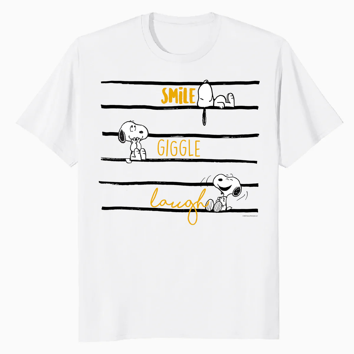 Peanuts Snoopy Woodstock Smile Giggle Laugh Fun Lol Classic Official Men's T-Shirt