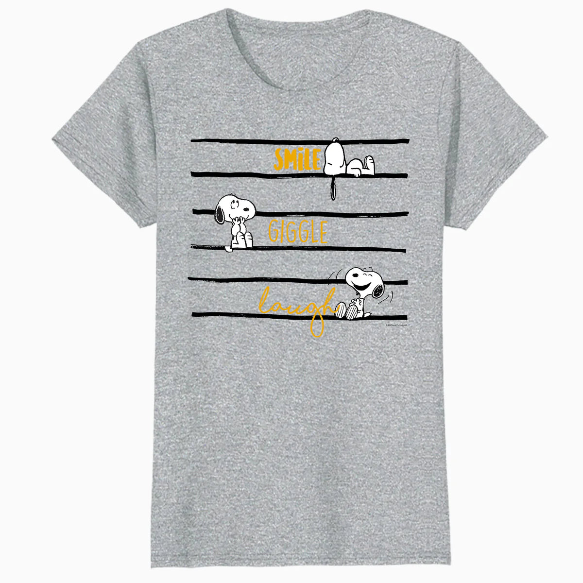 Peanuts Snoopy Woodstock Smile Giggle Laugh Fun Lol Classic Official Women's T-Shirt