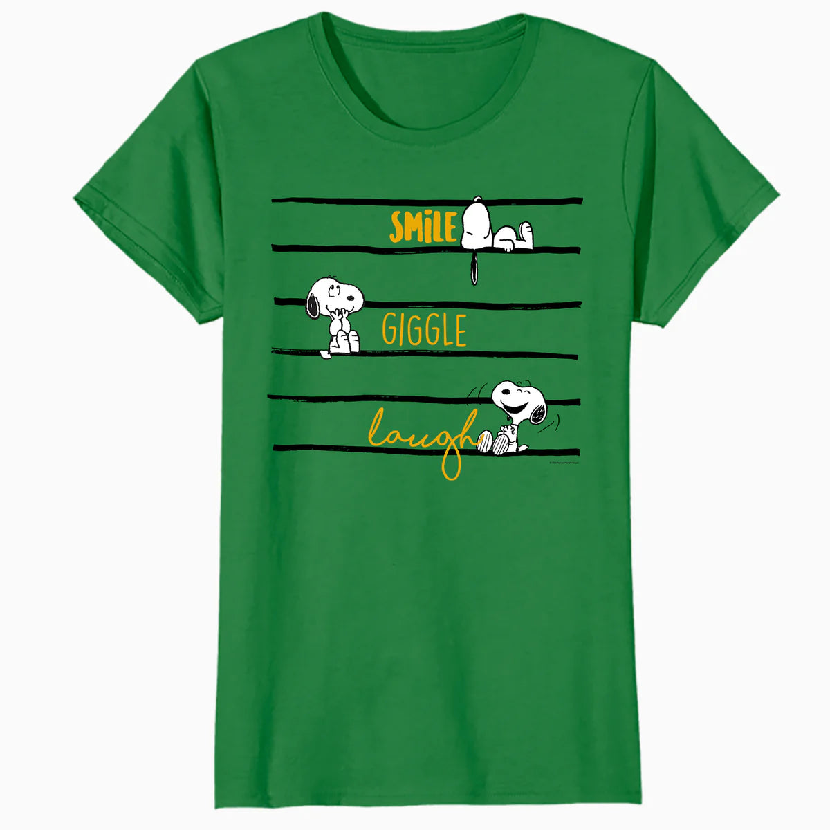 Peanuts Snoopy Woodstock Smile Giggle Laugh Fun Lol Classic Official Women's T-Shirt