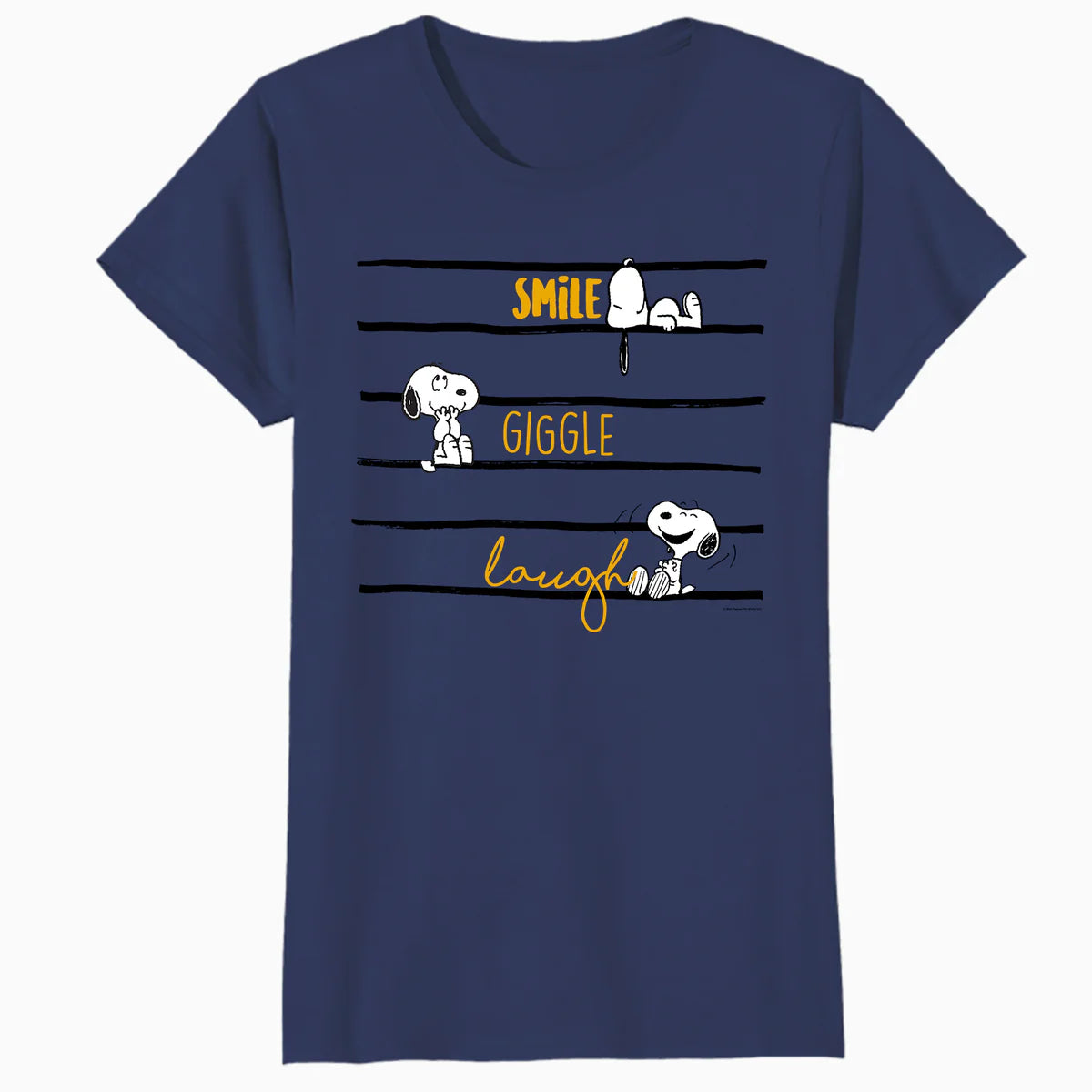 Peanuts Snoopy Woodstock Smile Giggle Laugh Fun Lol Classic Official Women's T-Shirt