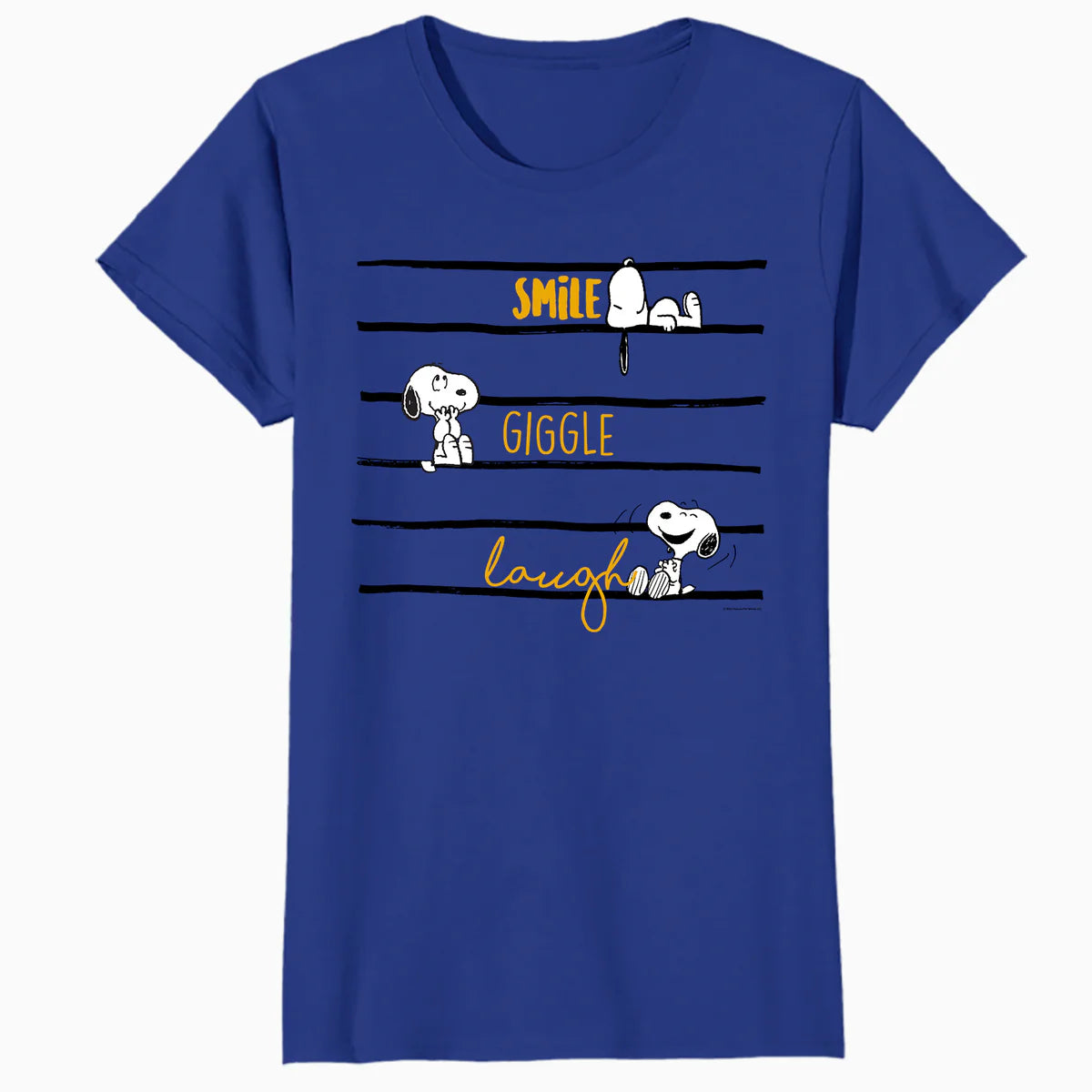 Peanuts Snoopy Woodstock Smile Giggle Laugh Fun Lol Classic Official Women's T-Shirt