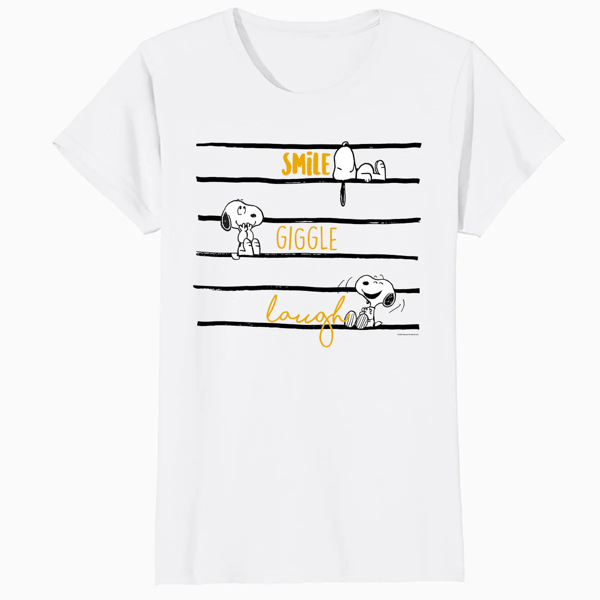 Peanuts Snoopy Woodstock Smile Giggle Laugh Fun Lol Classic Official Women's T-Shirt