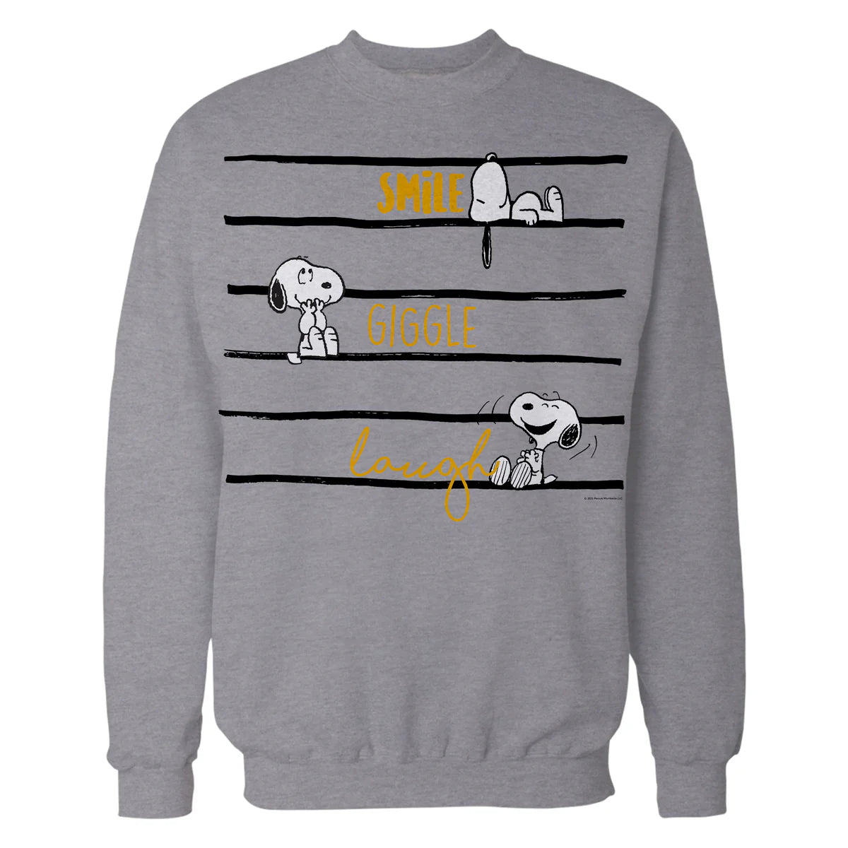 Peanuts Snoopy Woodstock Smile Giggle Laugh Fun Lol Classic Official Sweatshirt