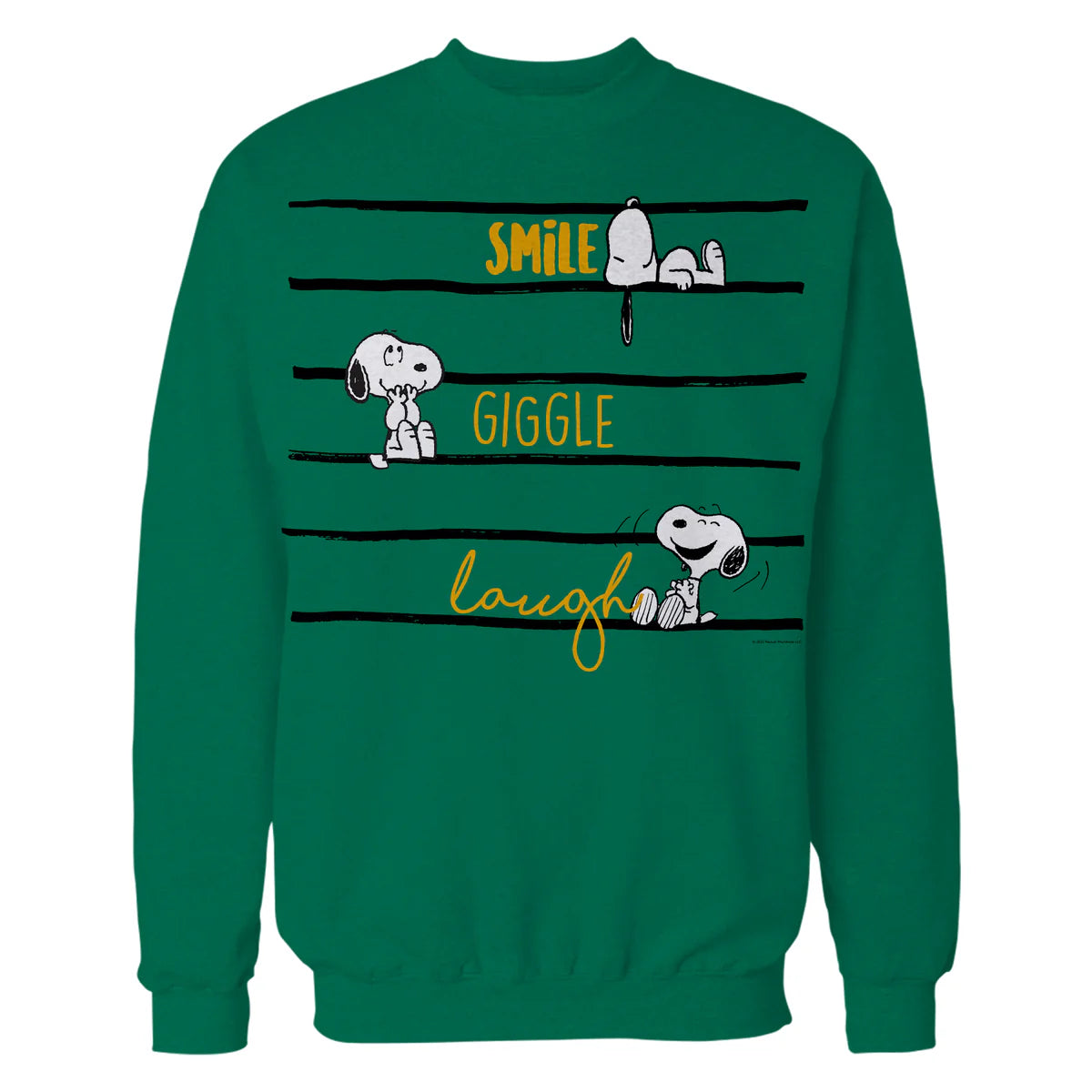 Peanuts Snoopy Woodstock Smile Giggle Laugh Fun Lol Classic Official Sweatshirt