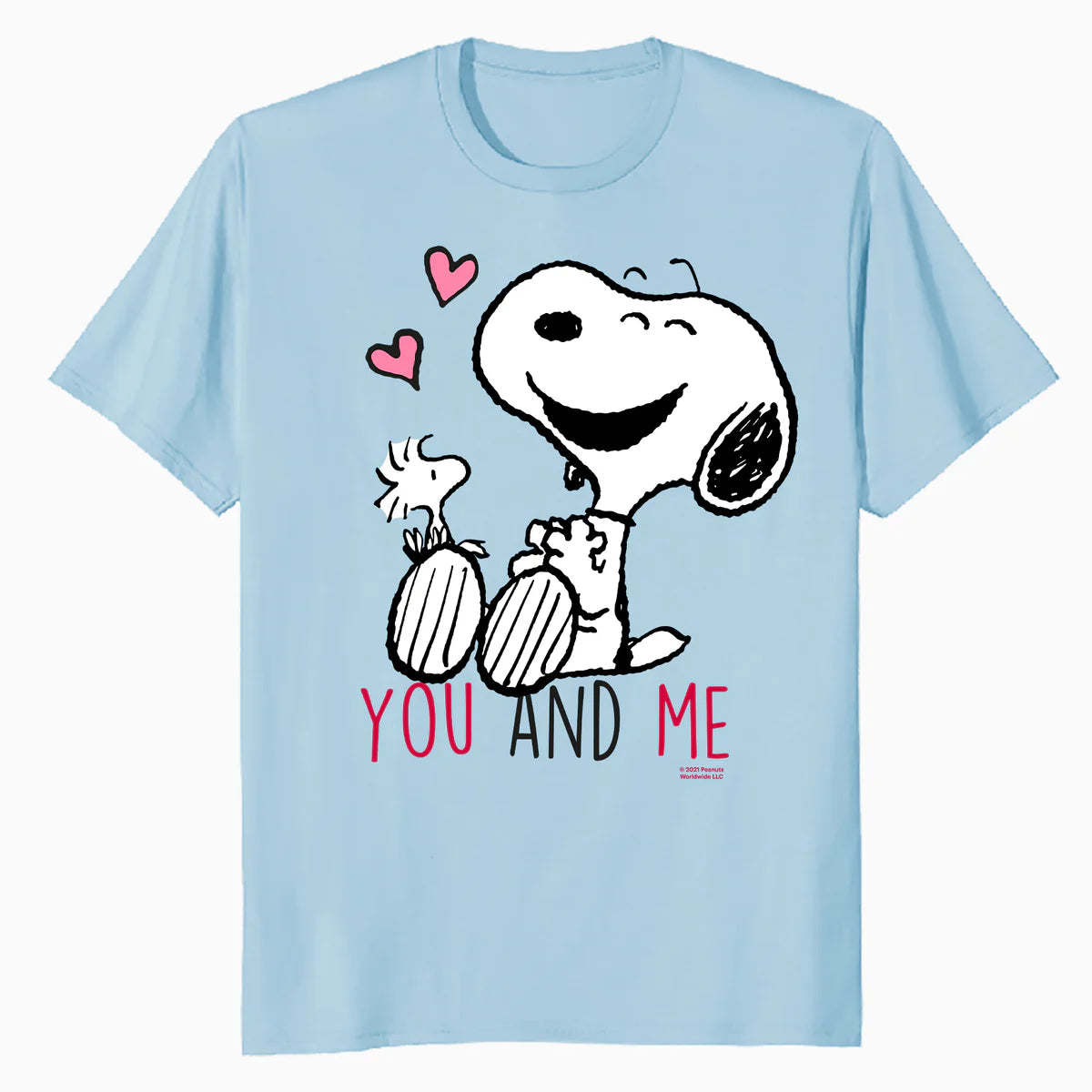 Peanuts Snoopy Woodstock Valentine Love Forever Friend Retro Official Men's T-Shirt