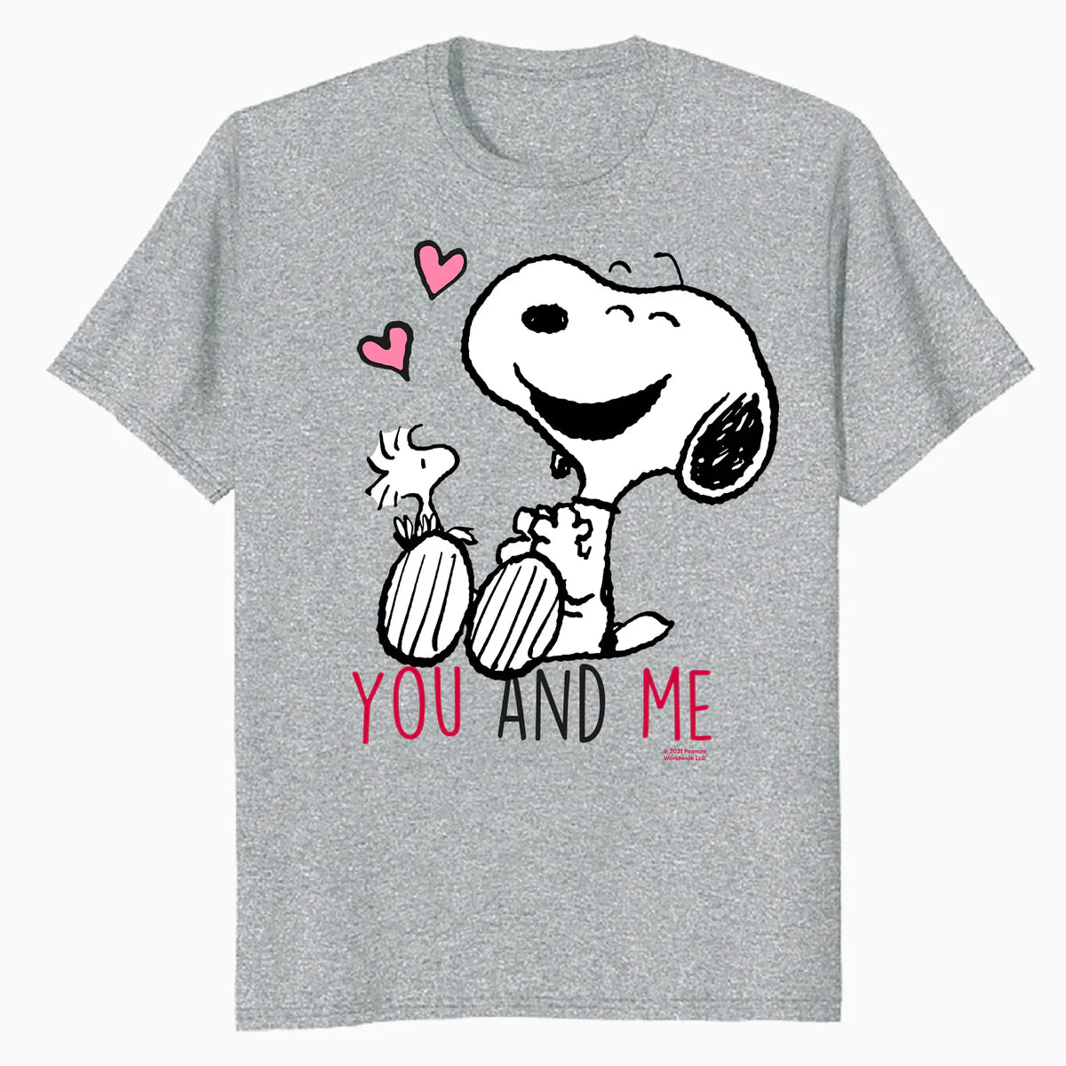 Peanuts Snoopy Woodstock Valentine Love Forever Friend Retro Official Men's T-Shirt