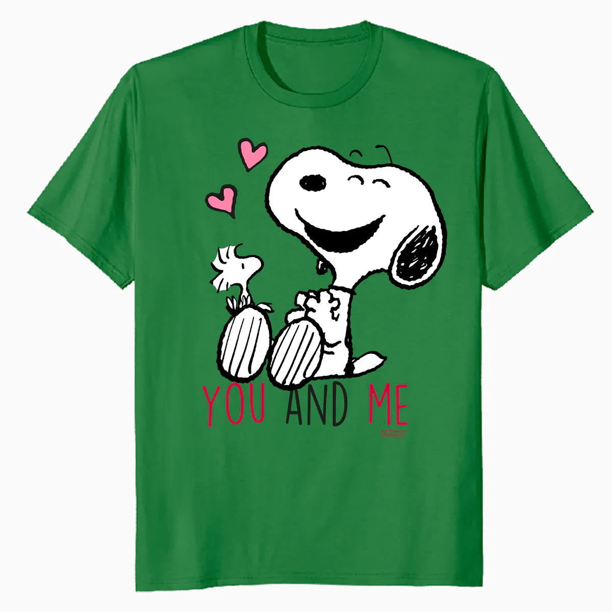 Peanuts Snoopy Woodstock Valentine Love Forever Friend Retro Official Men's T-Shirt