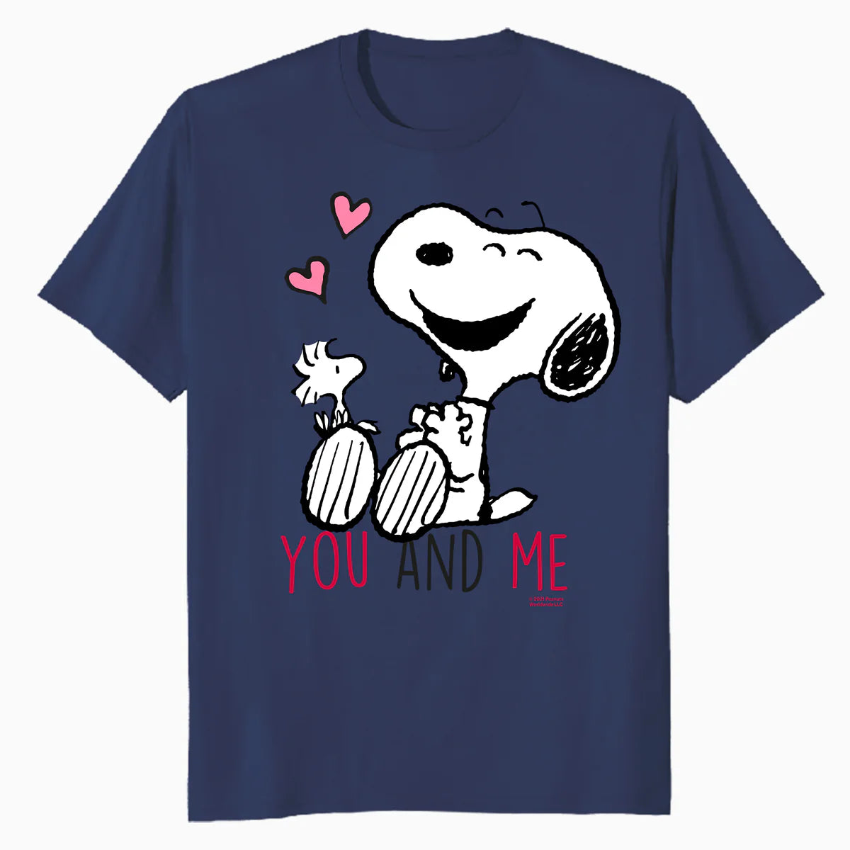 Peanuts Snoopy Woodstock Valentine Love Forever Friend Retro Official Men's T-Shirt