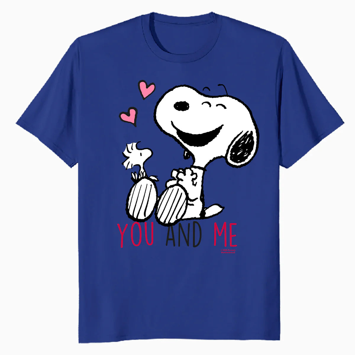 Peanuts Snoopy Woodstock Valentine Love Forever Friend Retro Official Men's T-Shirt