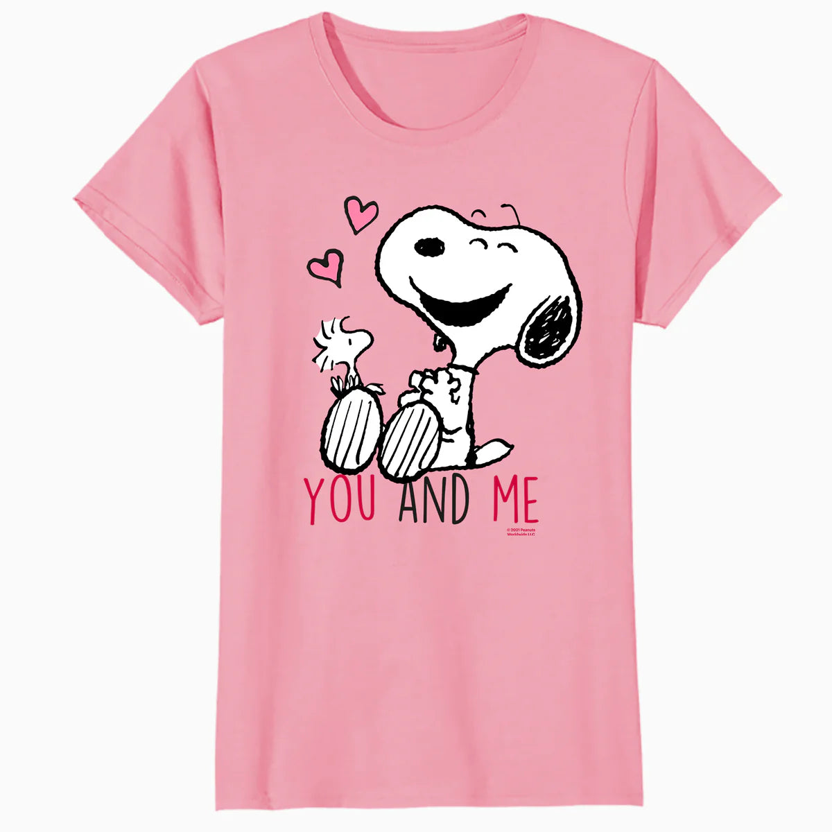 Peanuts Snoopy Woodstock Valentine Love Forever Friend Retro Official Women's T-Shirt