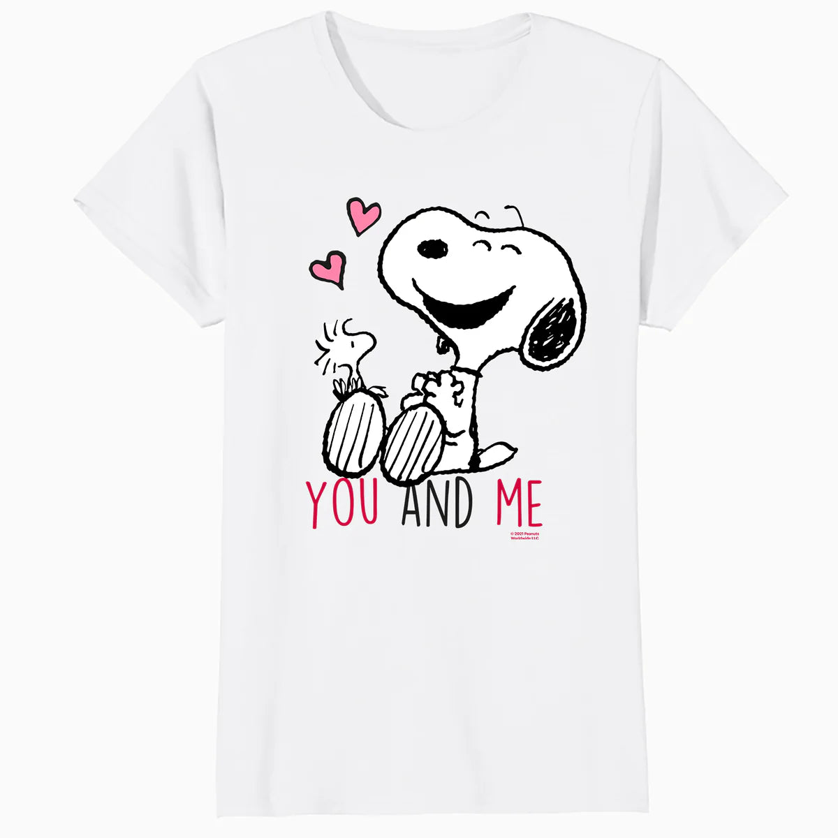 Peanuts Snoopy Woodstock Valentine Love Forever Friend Retro Official Women's T-Shirt