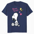 Peanuts Snoopy Woodstock Valentines Bonjour Sweetie Classic Official Men's T-Shirt