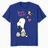 Peanuts Snoopy Woodstock Valentines Bonjour Sweetie Classic Official Men's T-Shirt