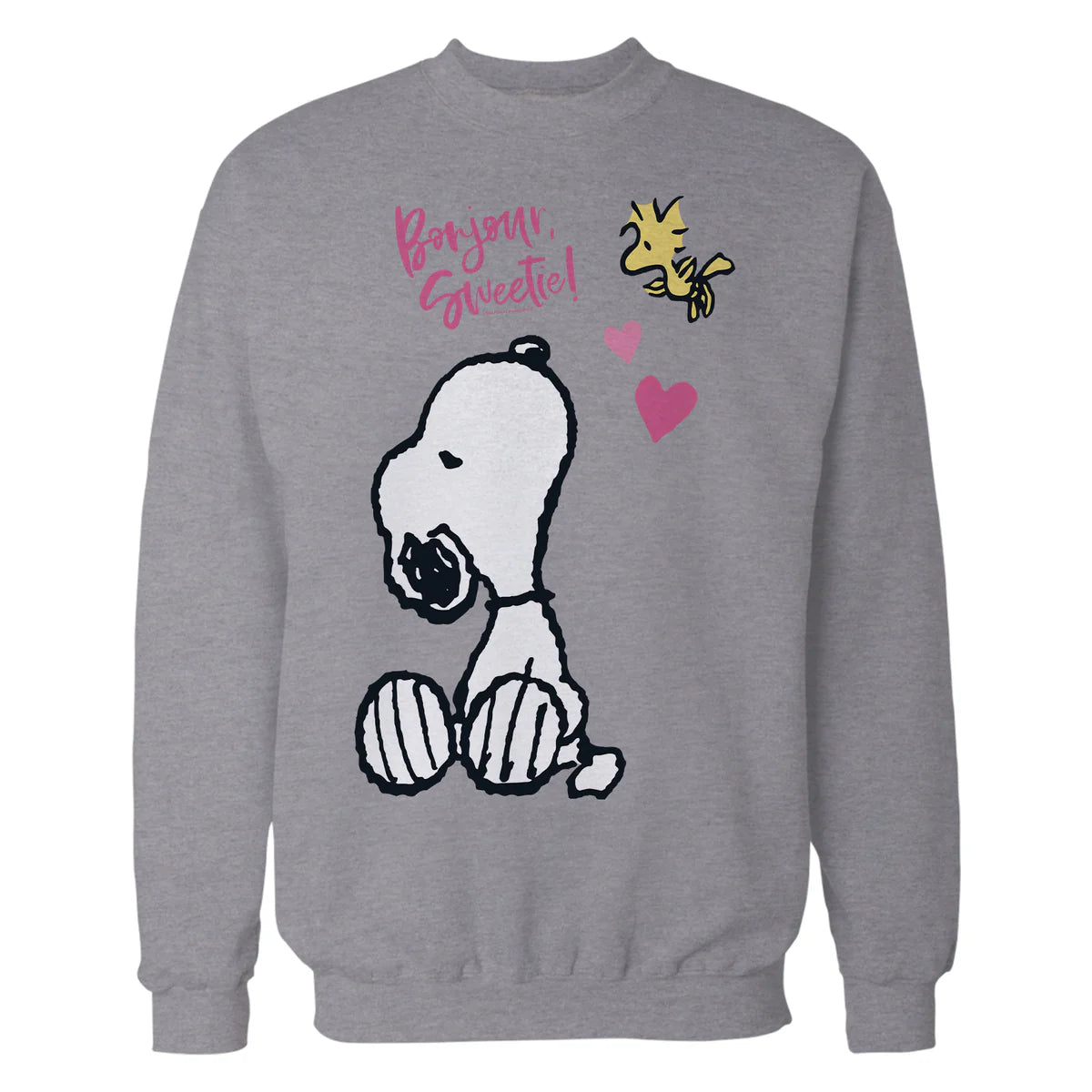 Peanuts Snoopy Woodstock Valentines Bonjour Sweetie Classic Official Sweatshirt