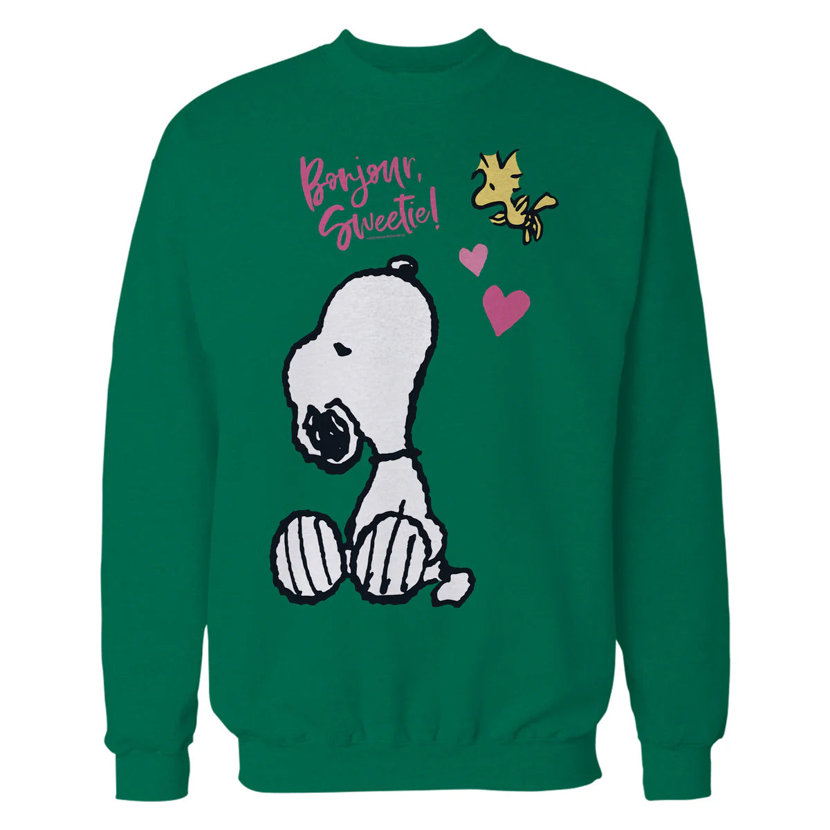 Peanuts Snoopy Woodstock Valentines Bonjour Sweetie Classic Official Sweatshirt