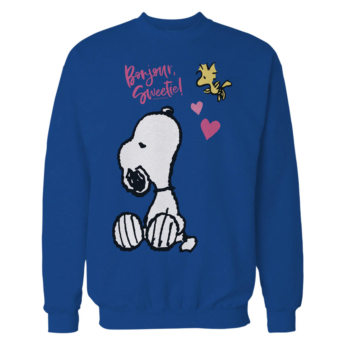 Peanuts Snoopy Woodstock Valentines Bonjour Sweetie Classic Official Sweatshirt