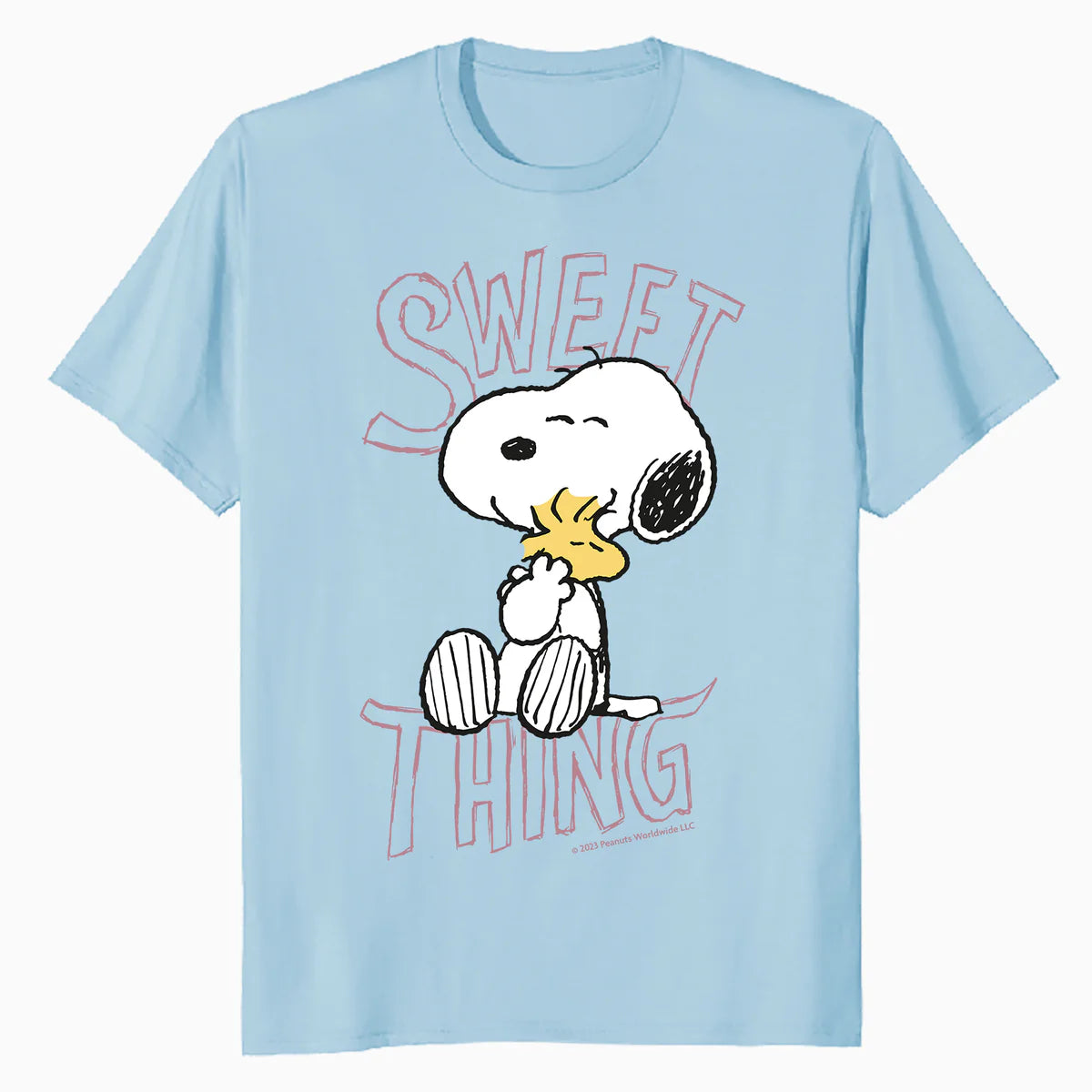 Peanuts Snoopy Woodstock Valentines Day Sweet Thing Classic Official Men's T-Shirt