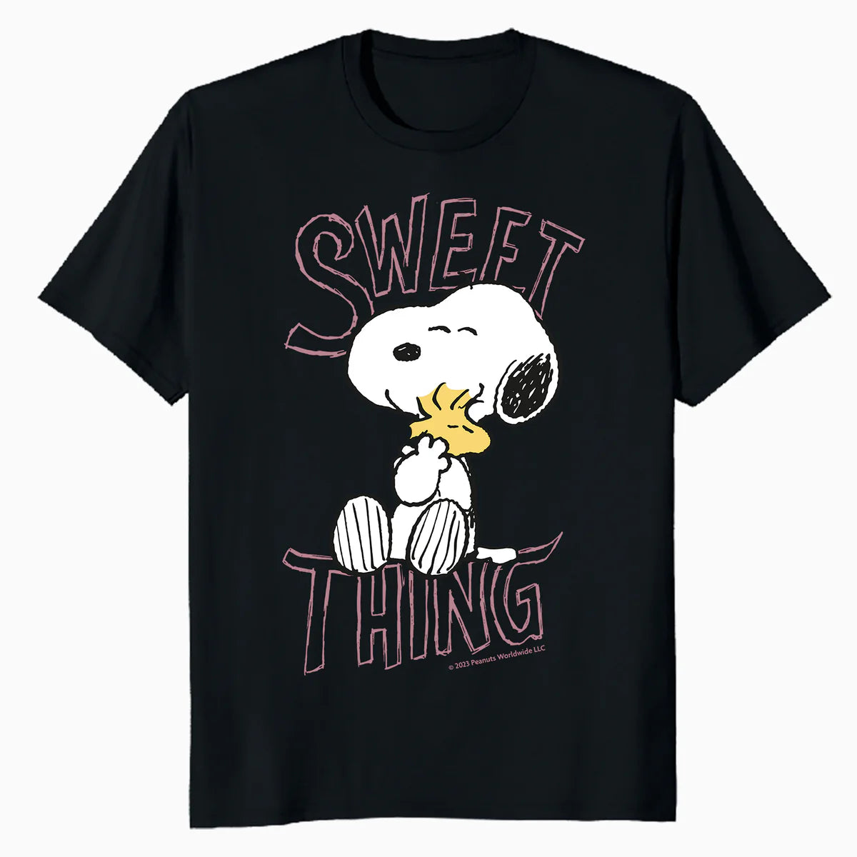 Peanuts Snoopy Woodstock Valentines Day Sweet Thing Classic Official Men's T-Shirt