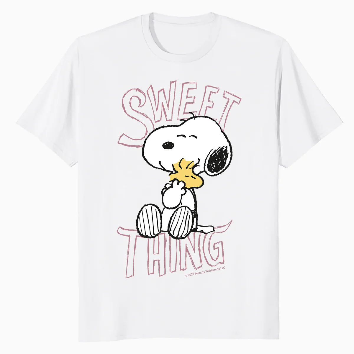 Peanuts Snoopy Woodstock Valentines Day Sweet Thing Classic Official Men's T-Shirt