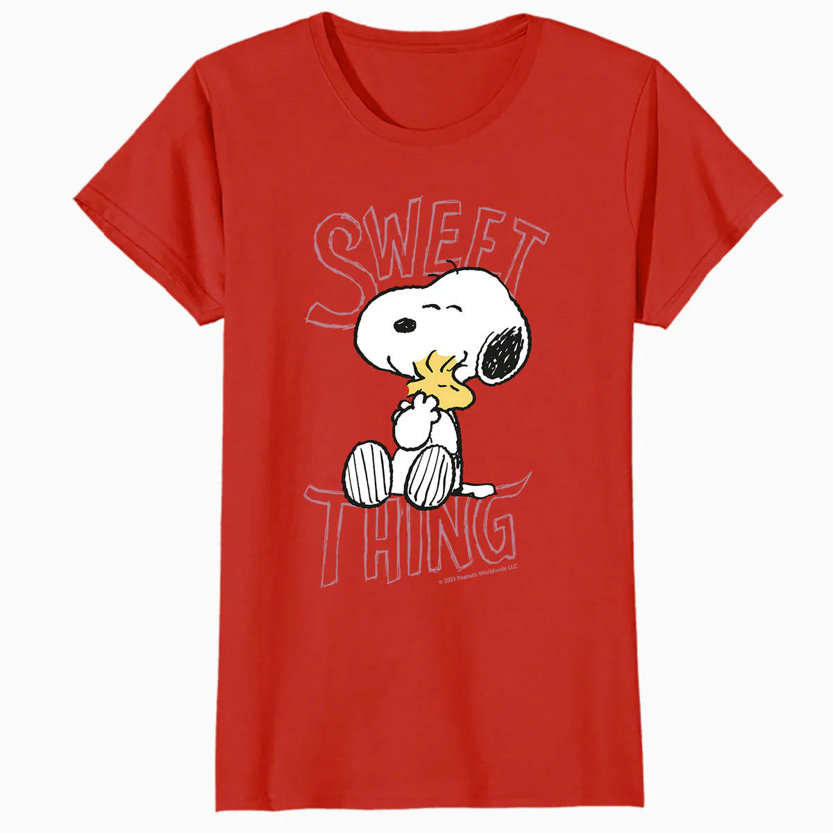 Peanuts Snoopy Woodstock Valentines Day Sweet Thing Classic Official Women's T-Shirt