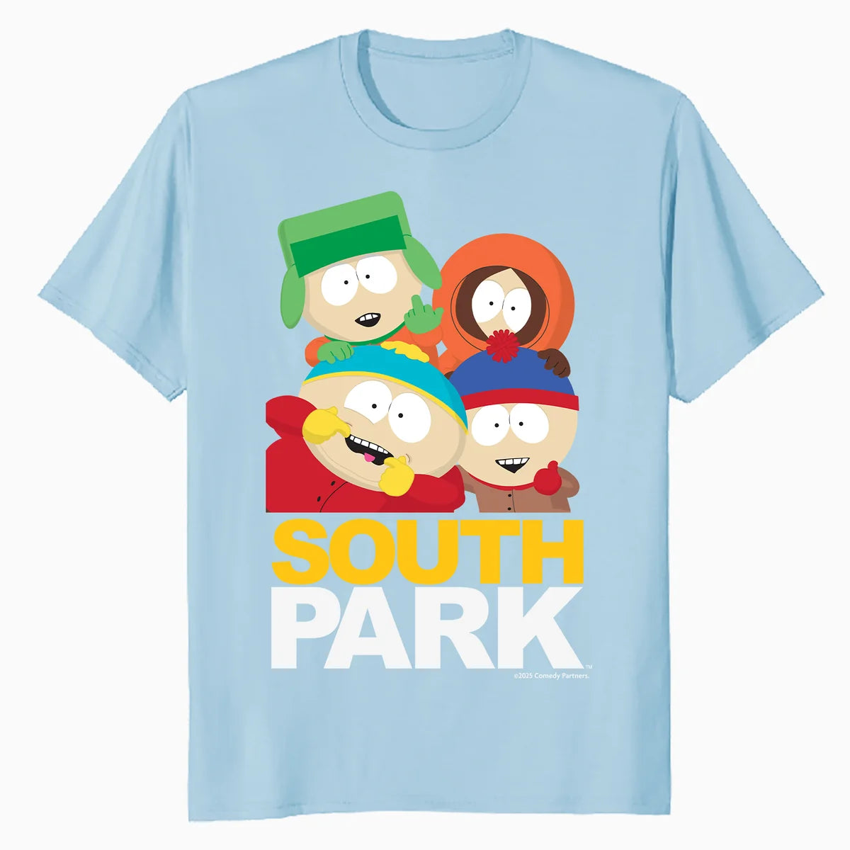 South Park Cartman Kenny Kyle Stan Logo Art Cartoon Classic Official Men's T-Shirt