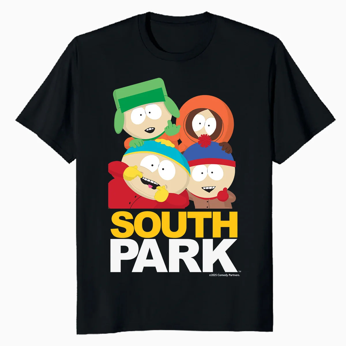 South Park Cartman Kenny Kyle Stan Logo Art Cartoon Classic Official Men's T-Shirt