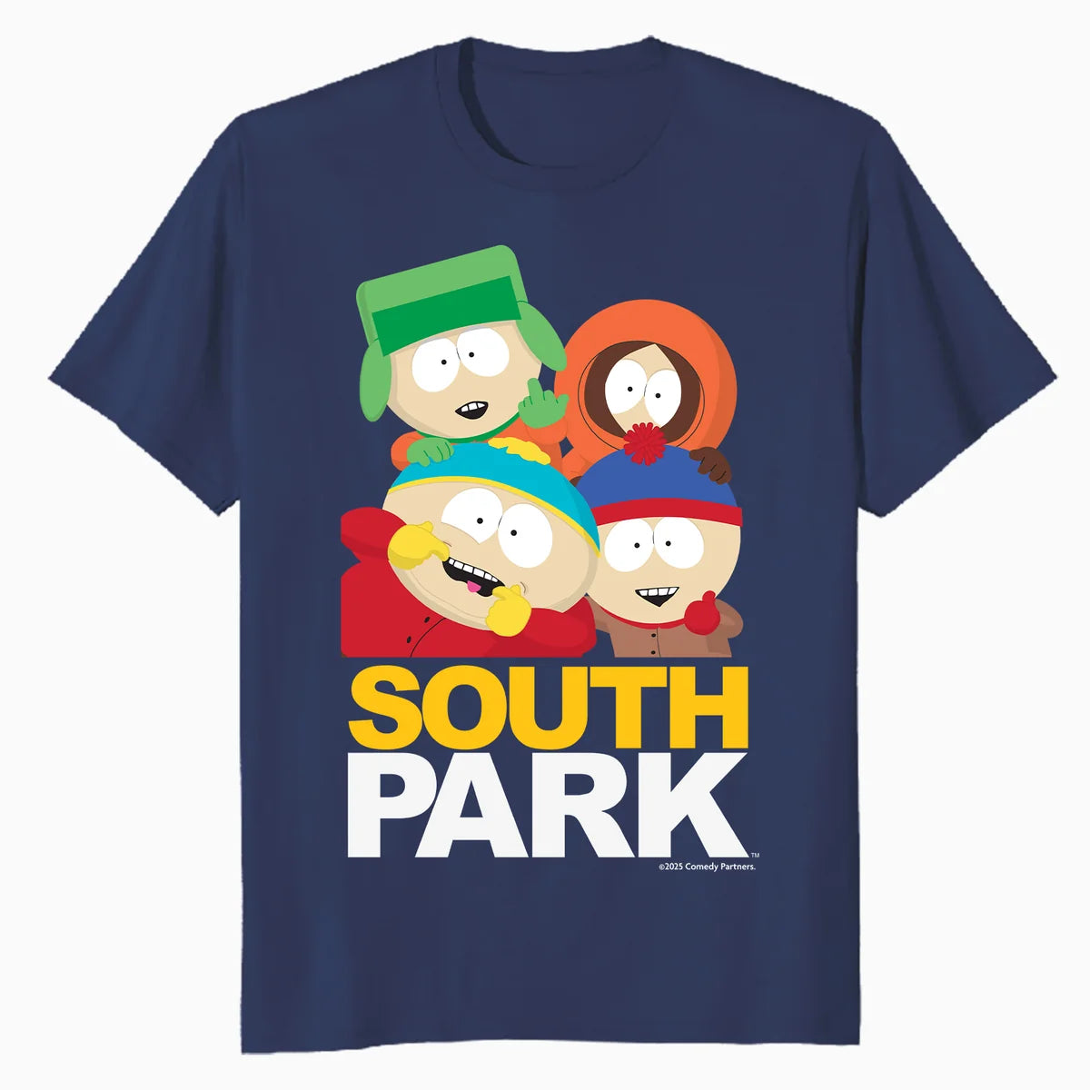 South Park Cartman Kenny Kyle Stan Logo Art Cartoon Classic Official Men's T-Shirt